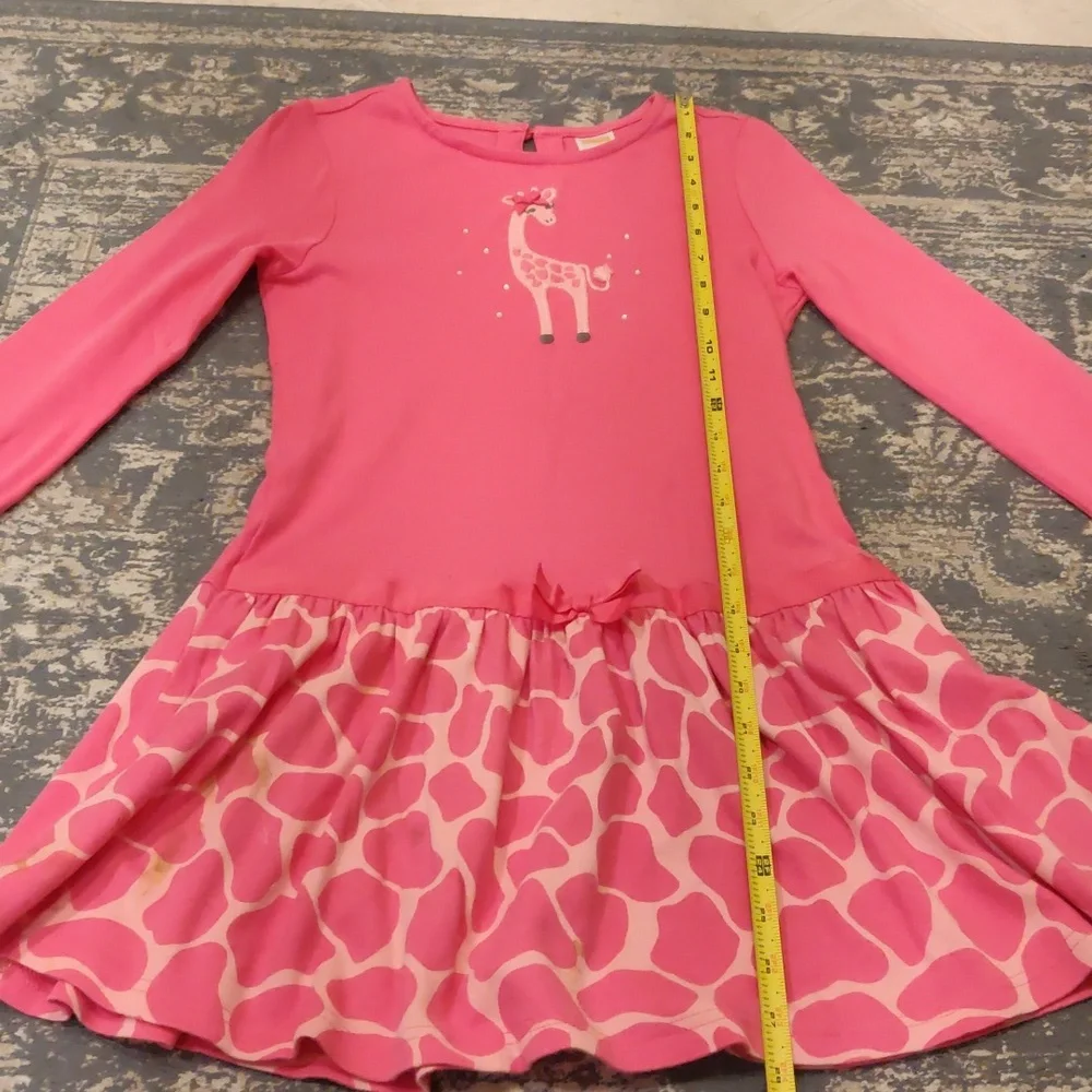 Gymboree Vibrant Pink Cotton Dress Long Sleeve Sz 8